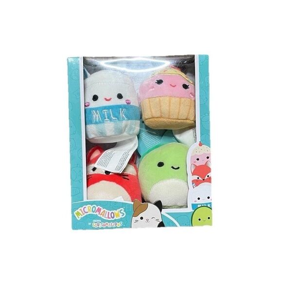 Squishmallows Micromallows Plush 4-Pack - Fifi/Henry/Melly/Clara DAMAGED BOX - Picture 1 of 6